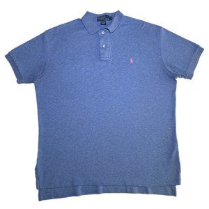 Blue Polo Ralph Lauren The Iconic Mesh Polo Shirt - Sz S (Excellent Condition)